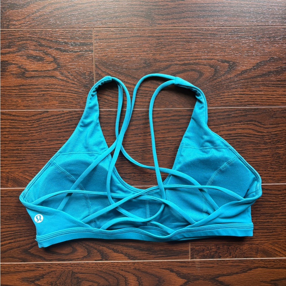 lululemon athletica Teal Strappy Sports Bra (size 8)